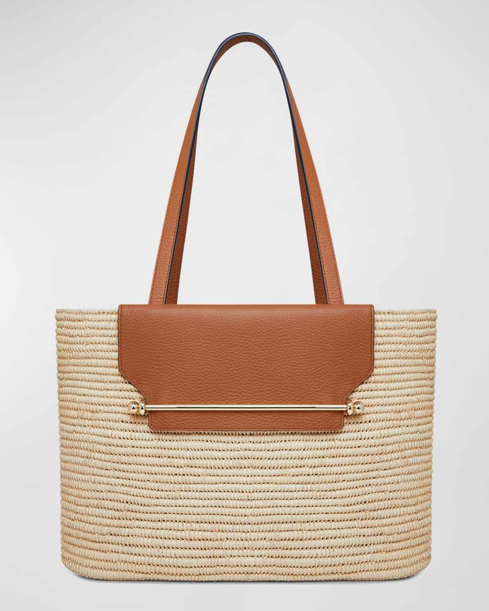 Basket Raffia & Leather Shoulder Bag